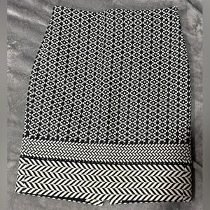 J Crew Black and White Patterned Women's Skirt